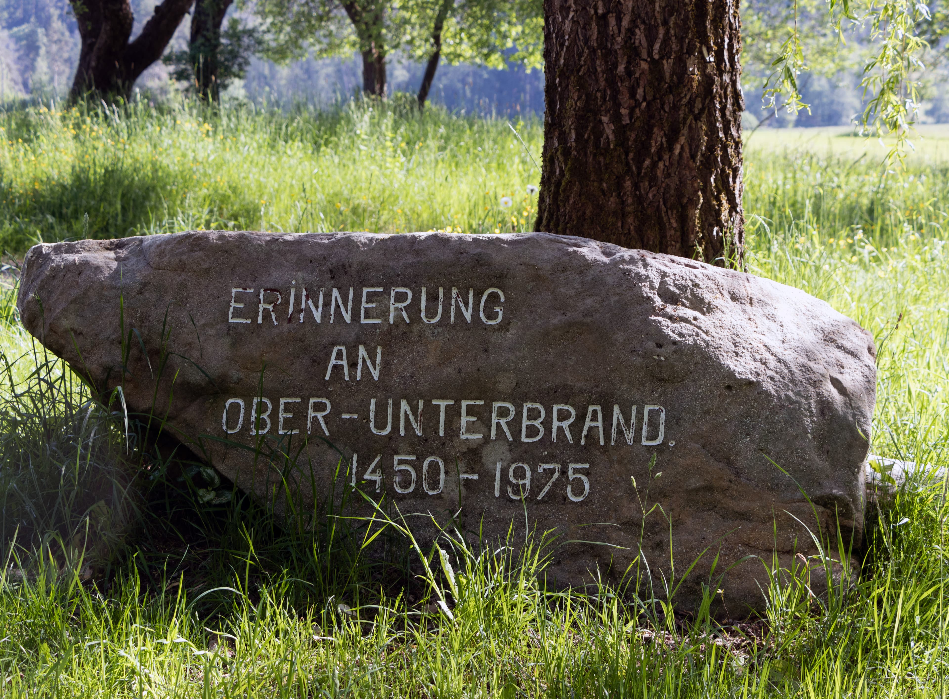 Gedenkstein Ober- und Unterbrand