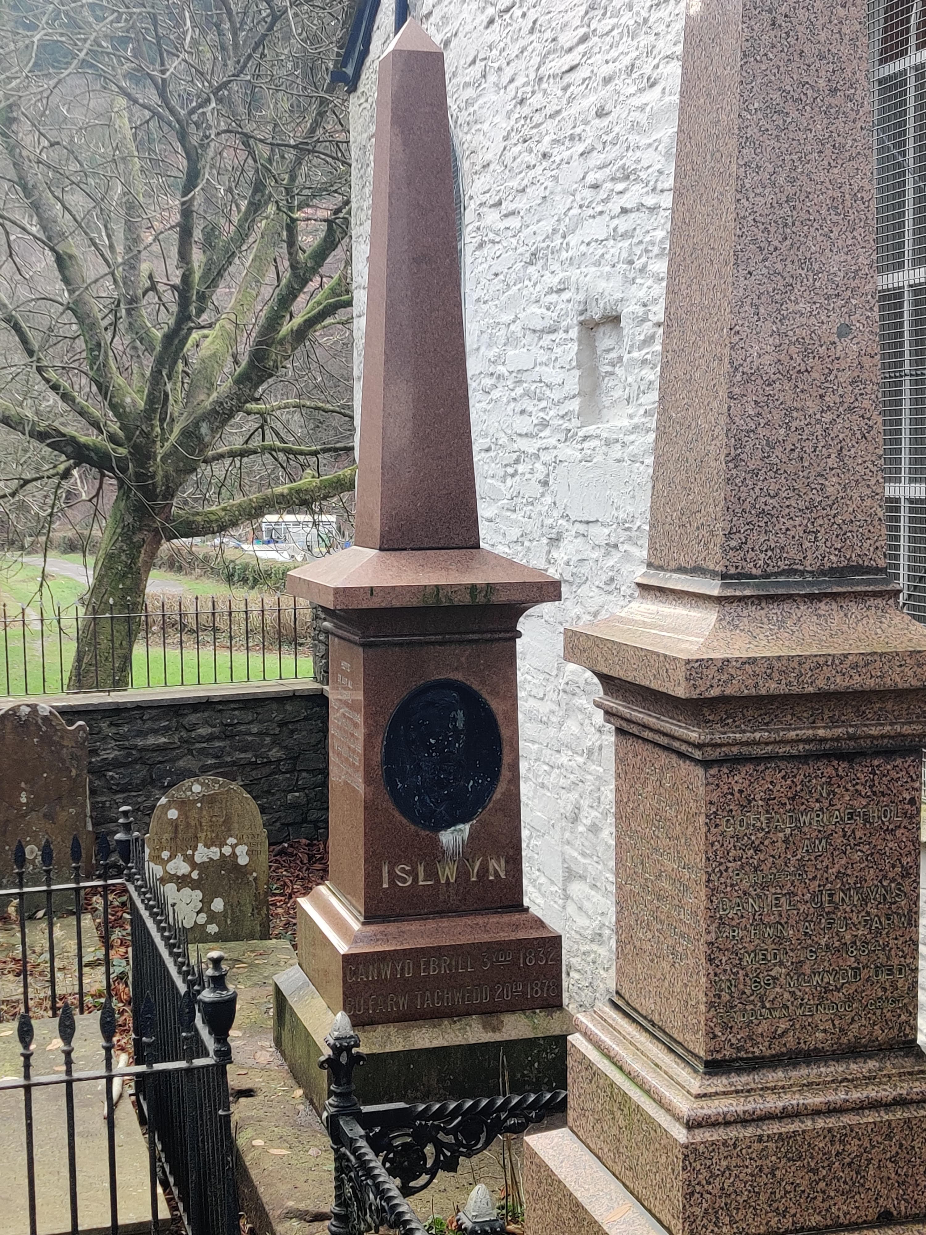 Islwyn Monument in Babell Cemetery