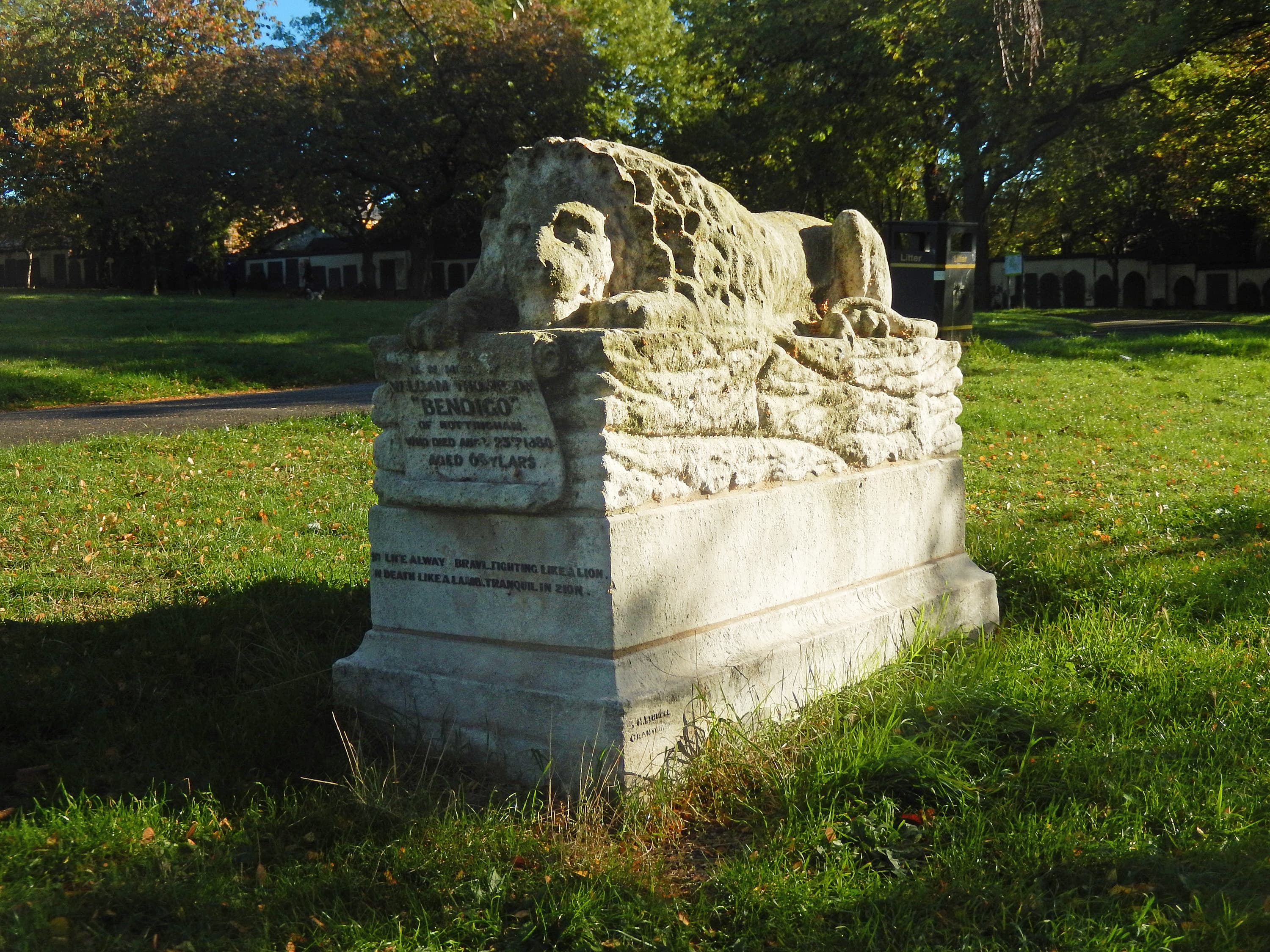 Bendigo Monument In St Mary's Rest Garden
