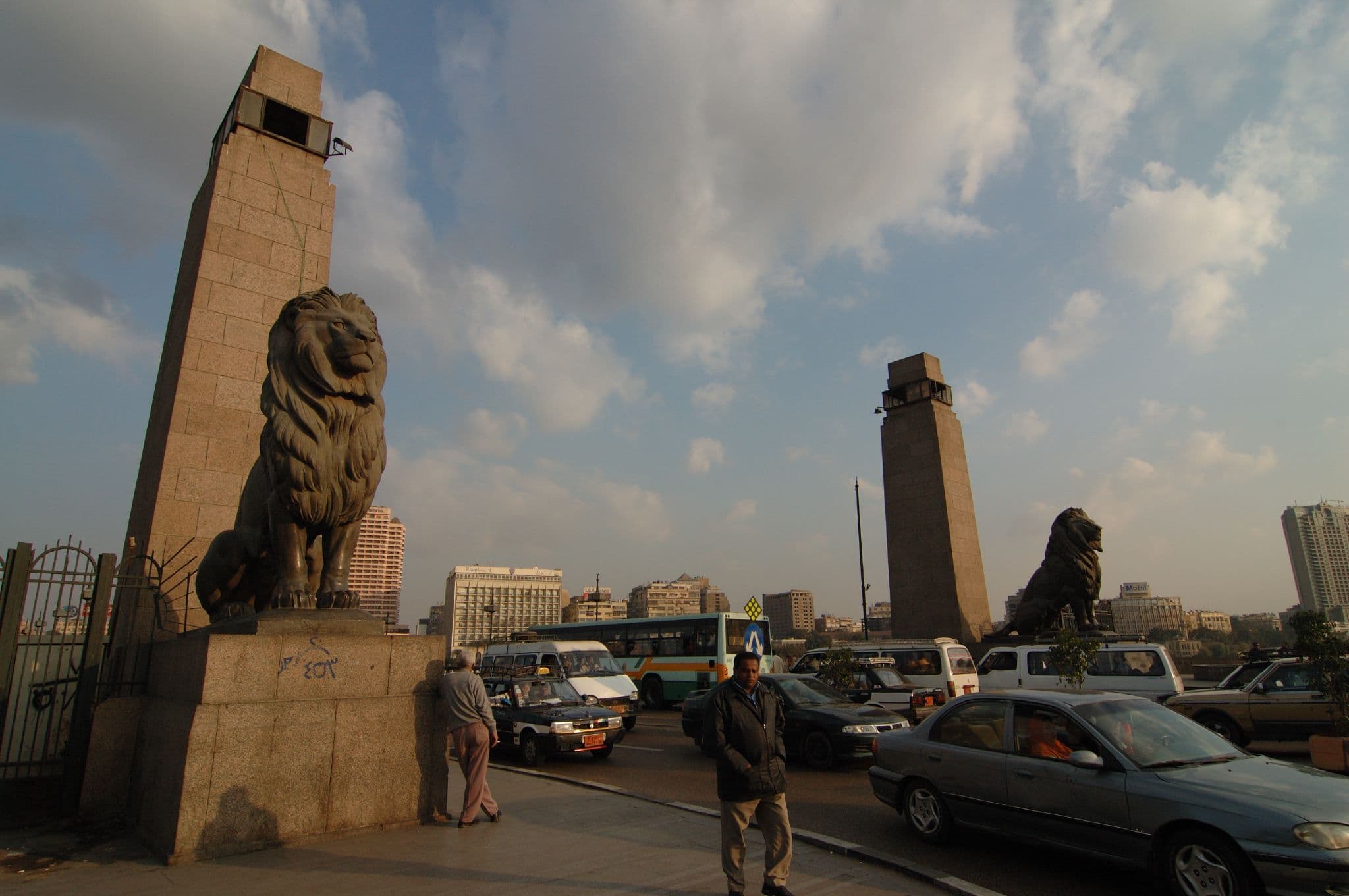 Lion statues of the Qasr al-Nil Bridge