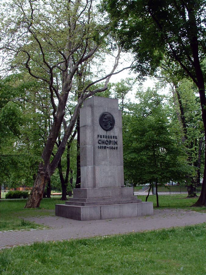 Fryderyk Chopin monument in Gliwice