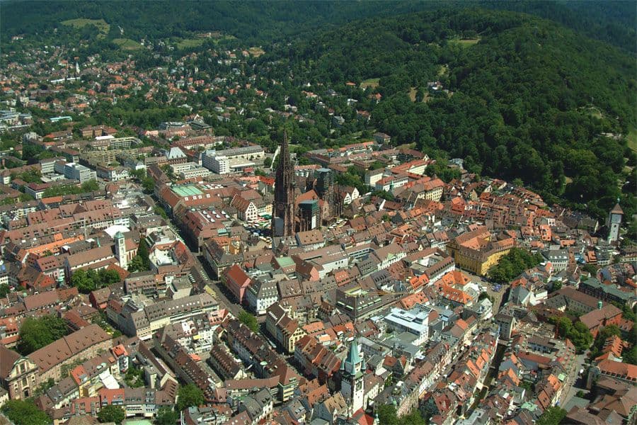 city center of Freiburg im Breisgau