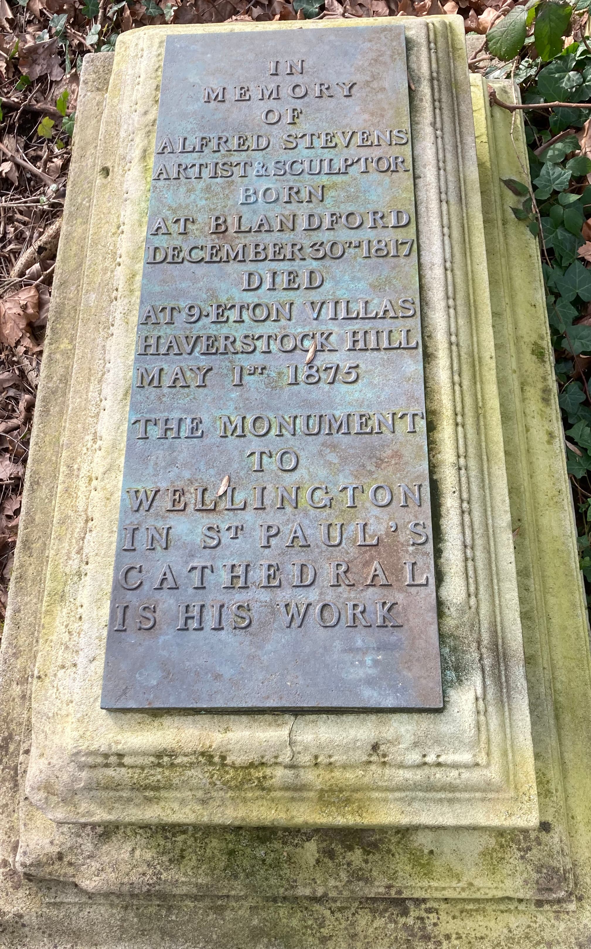 Monument To Alfred Stevens In Highgate (Western) Cemetery