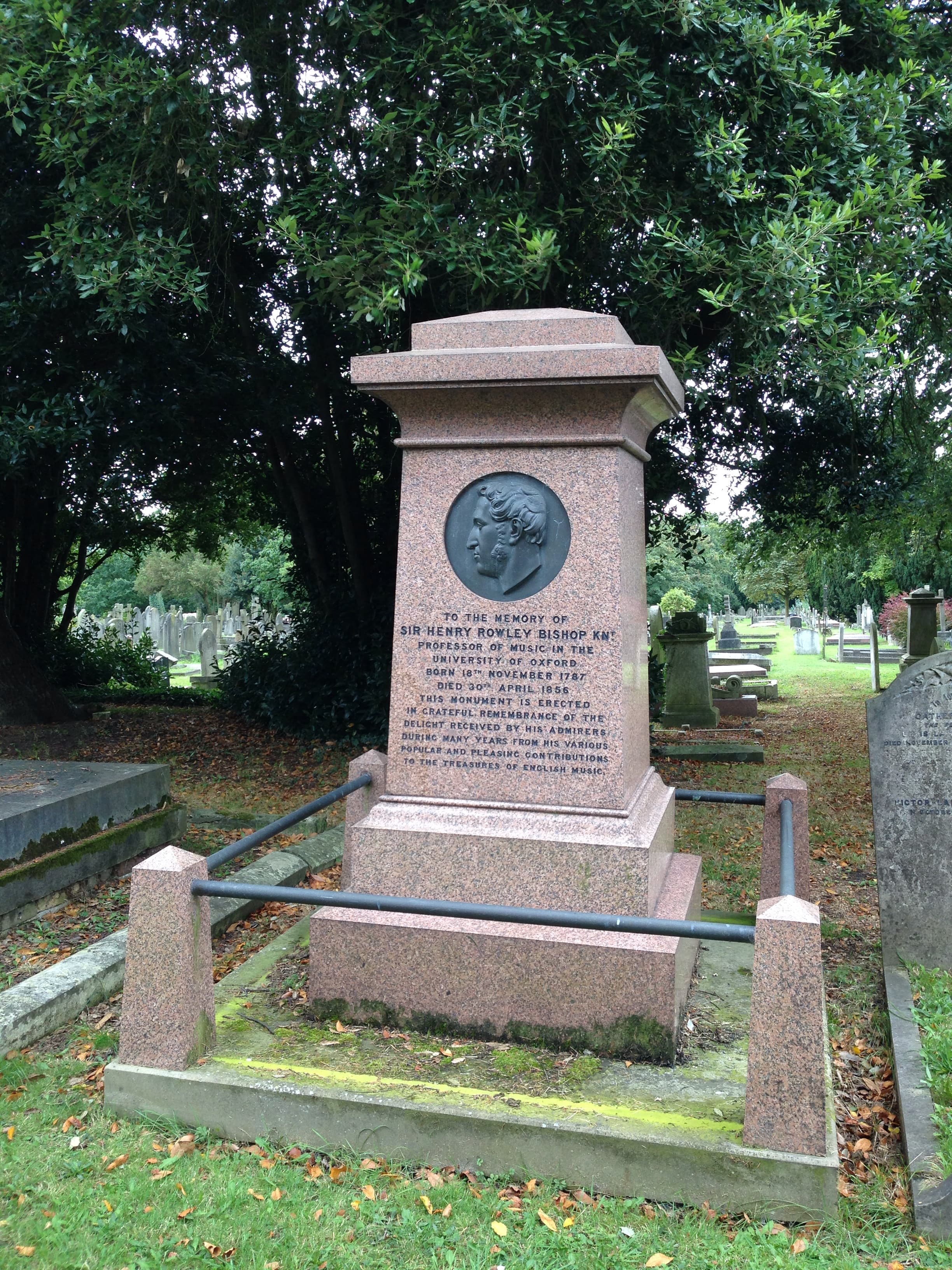 Monument To Sir Henry Bishop, Central Avenue, Plot E7