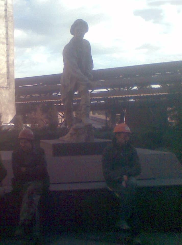 Monument to Mikhail Kurako in Yenakiieve