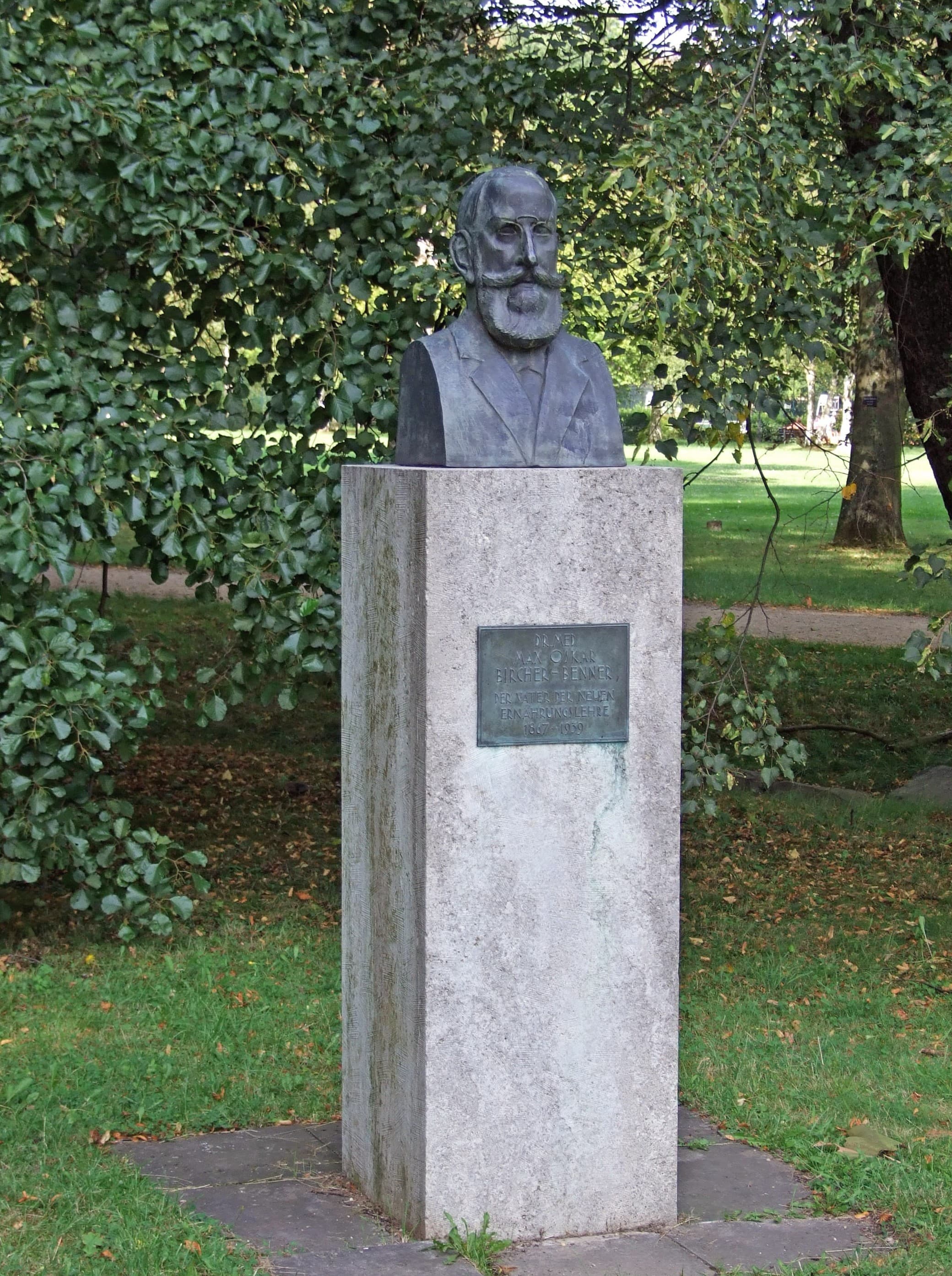 Bust of Dr. Bircher-Benner Bad Homburg