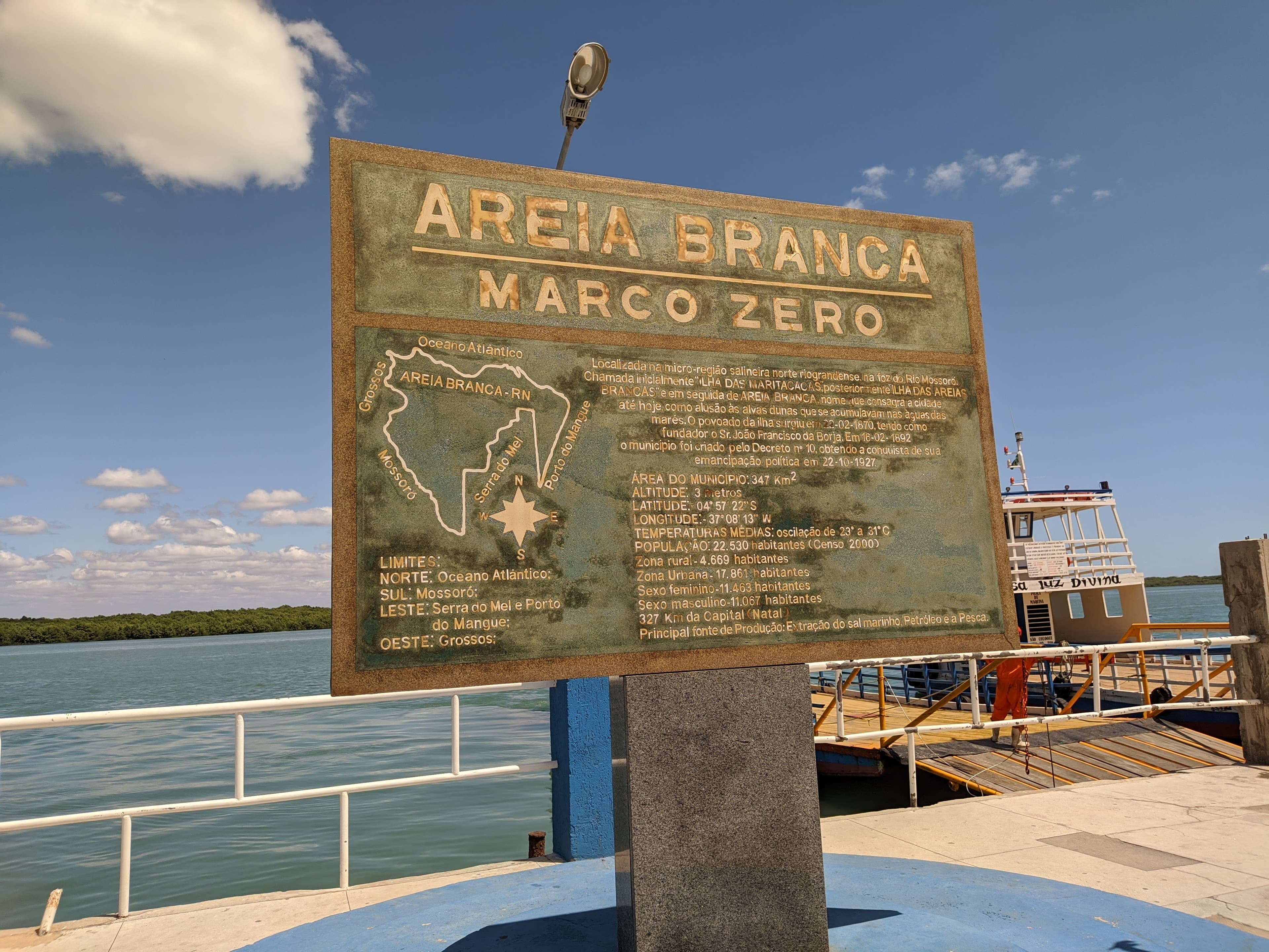Marco zero da cidade de Areia Branca