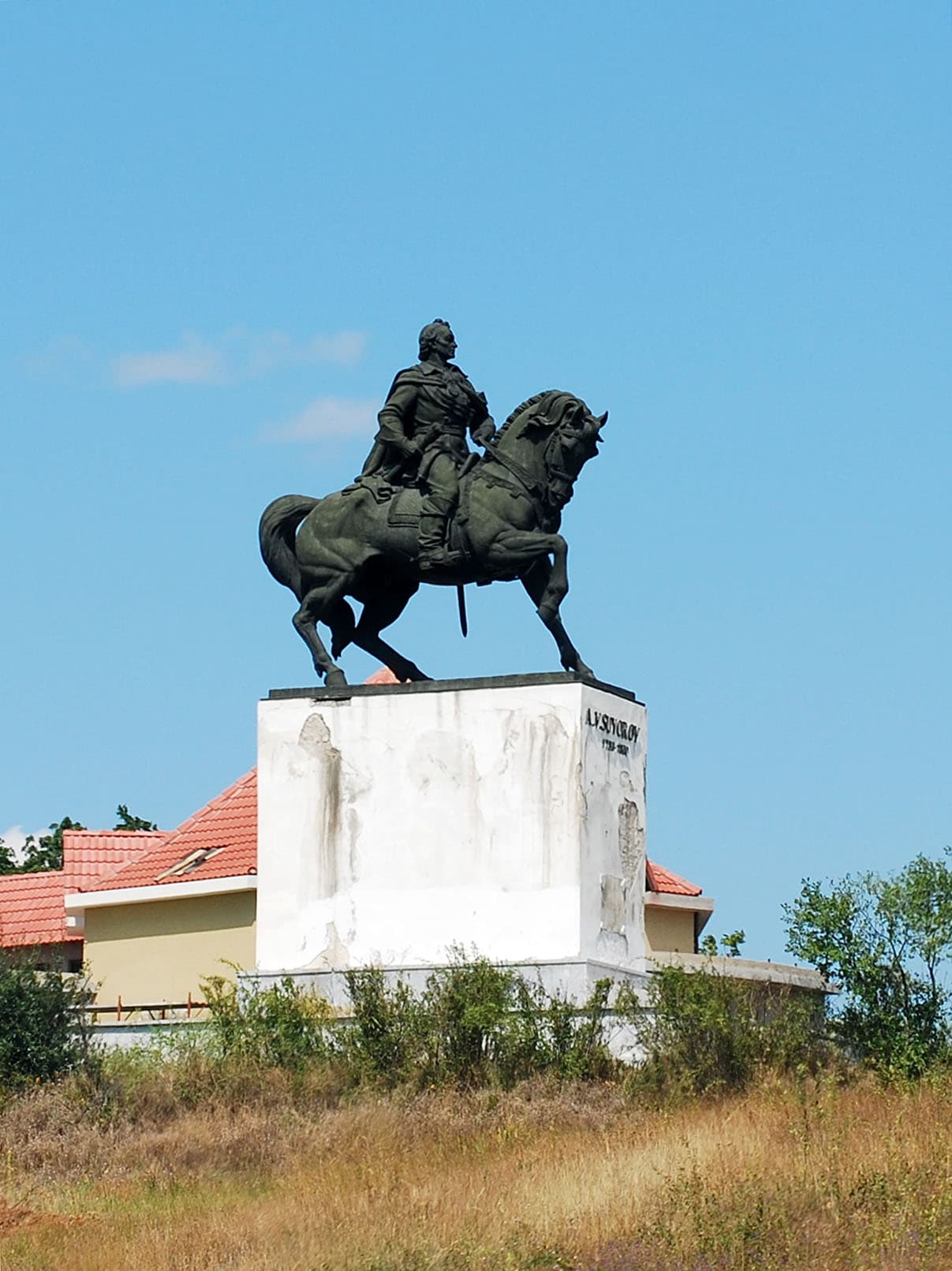 Suvorov monument in Dumbrăveni, Vrancea