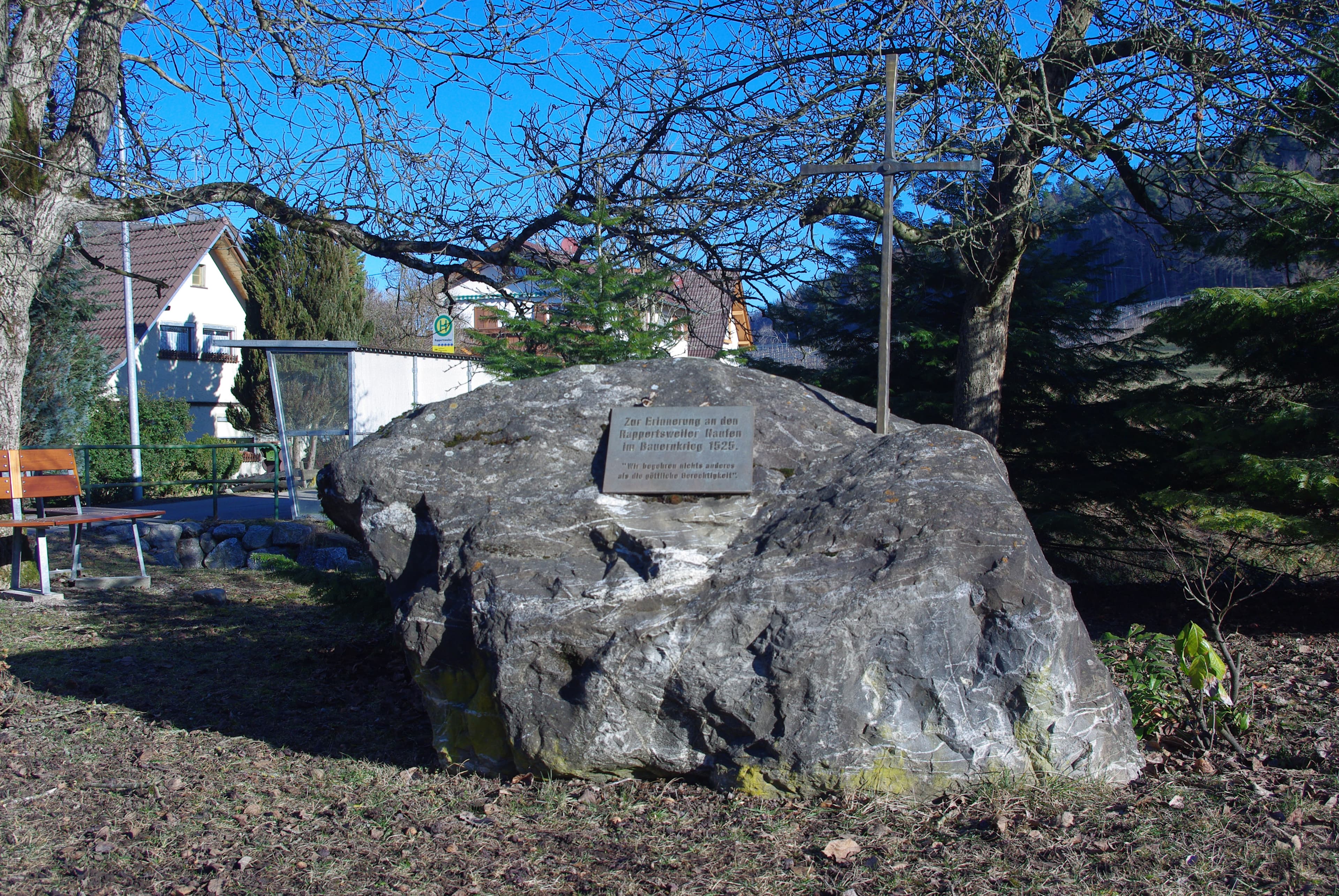 Memorial stone for the Rappertsweiler Haufen
