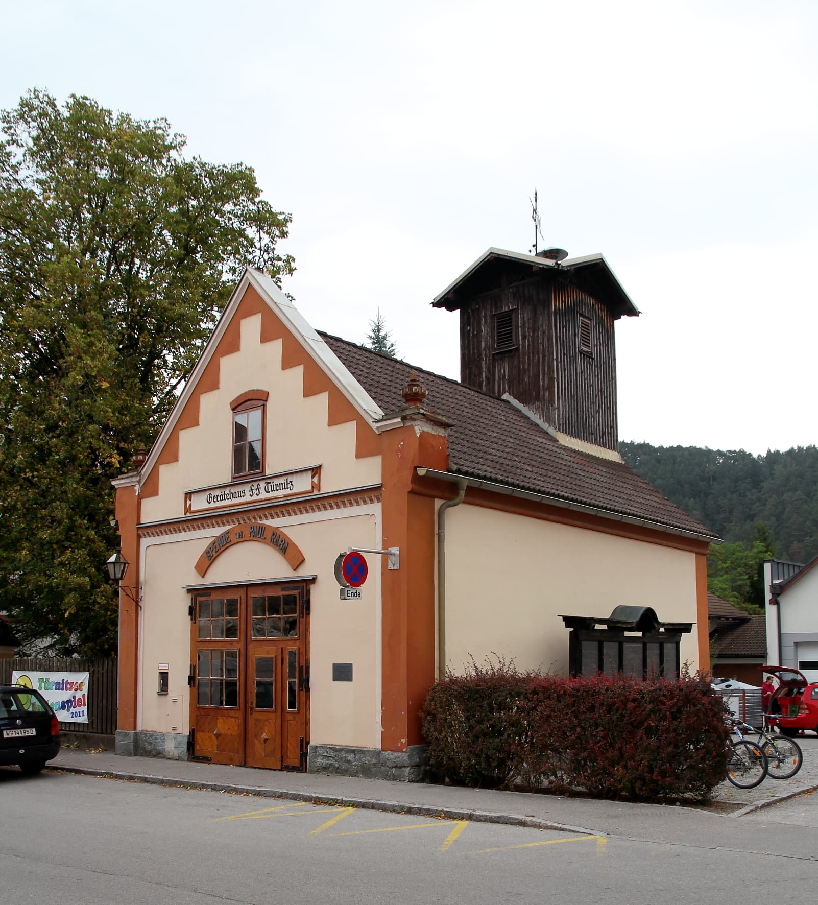 Historical fire house in Türnitz