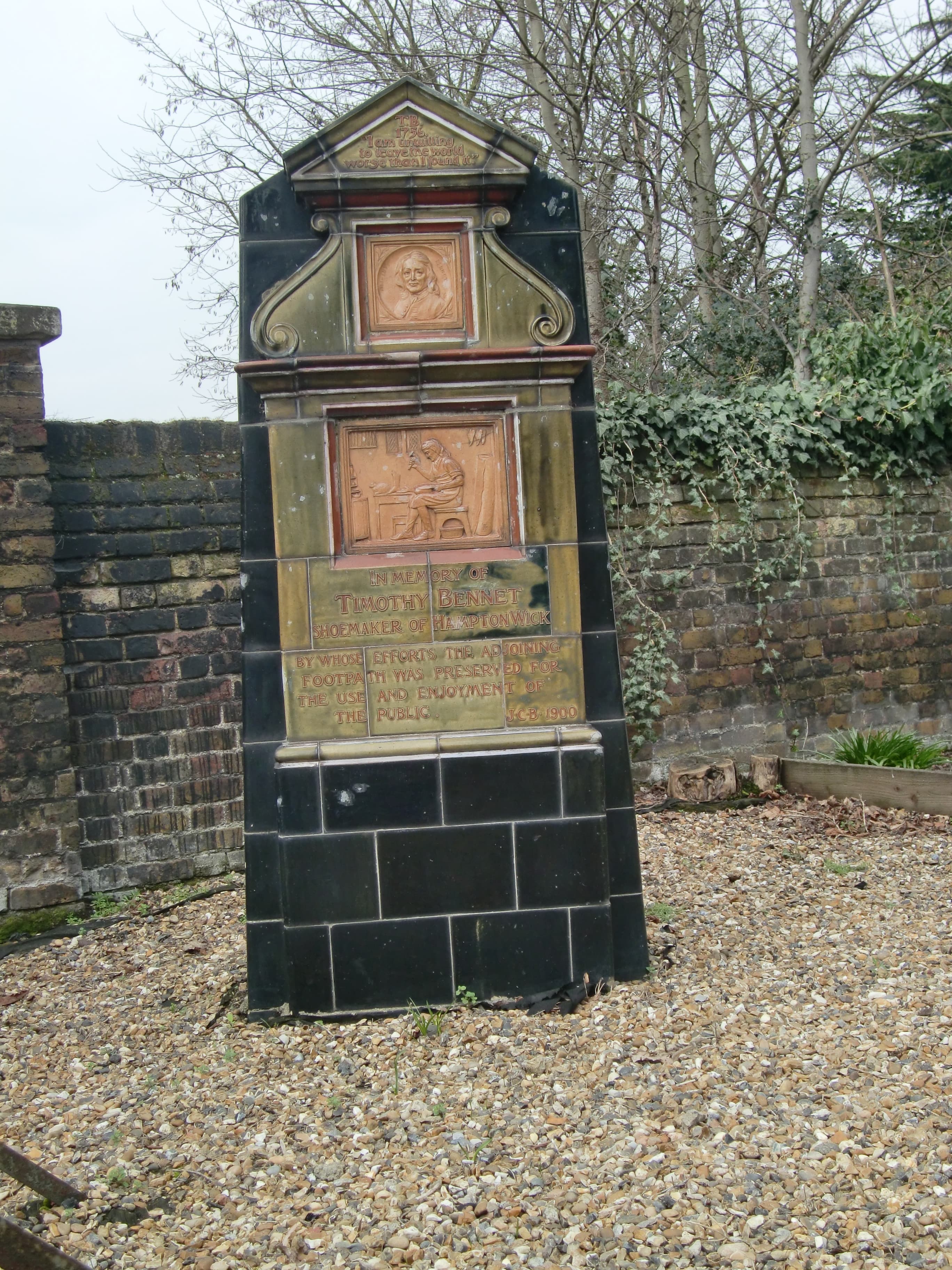 Monument To Timothy Bennet, At Corner With Park Road