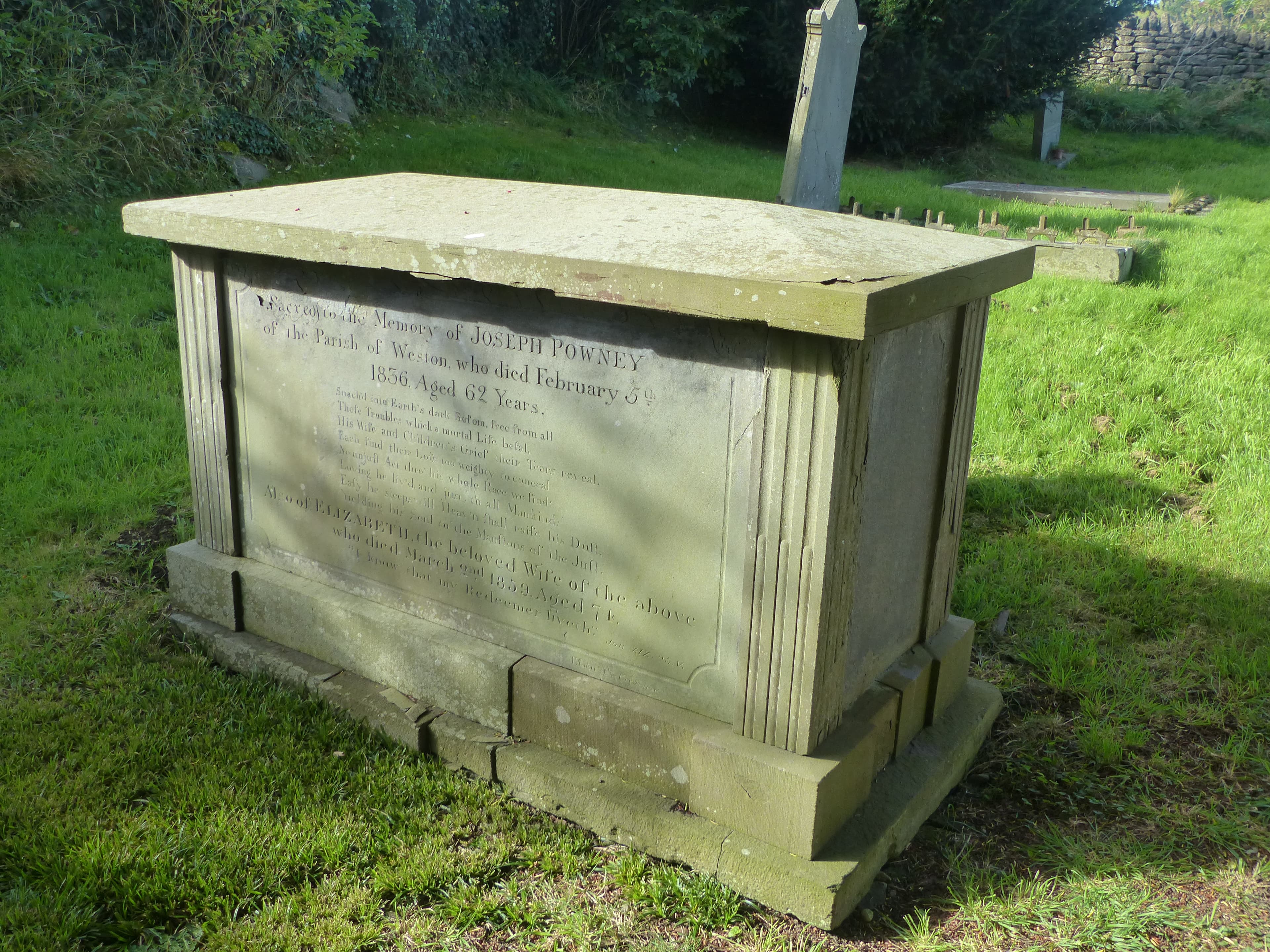 Monument To Joseph Powney,In Churchyard To West Of St Mary Magdalene's Church