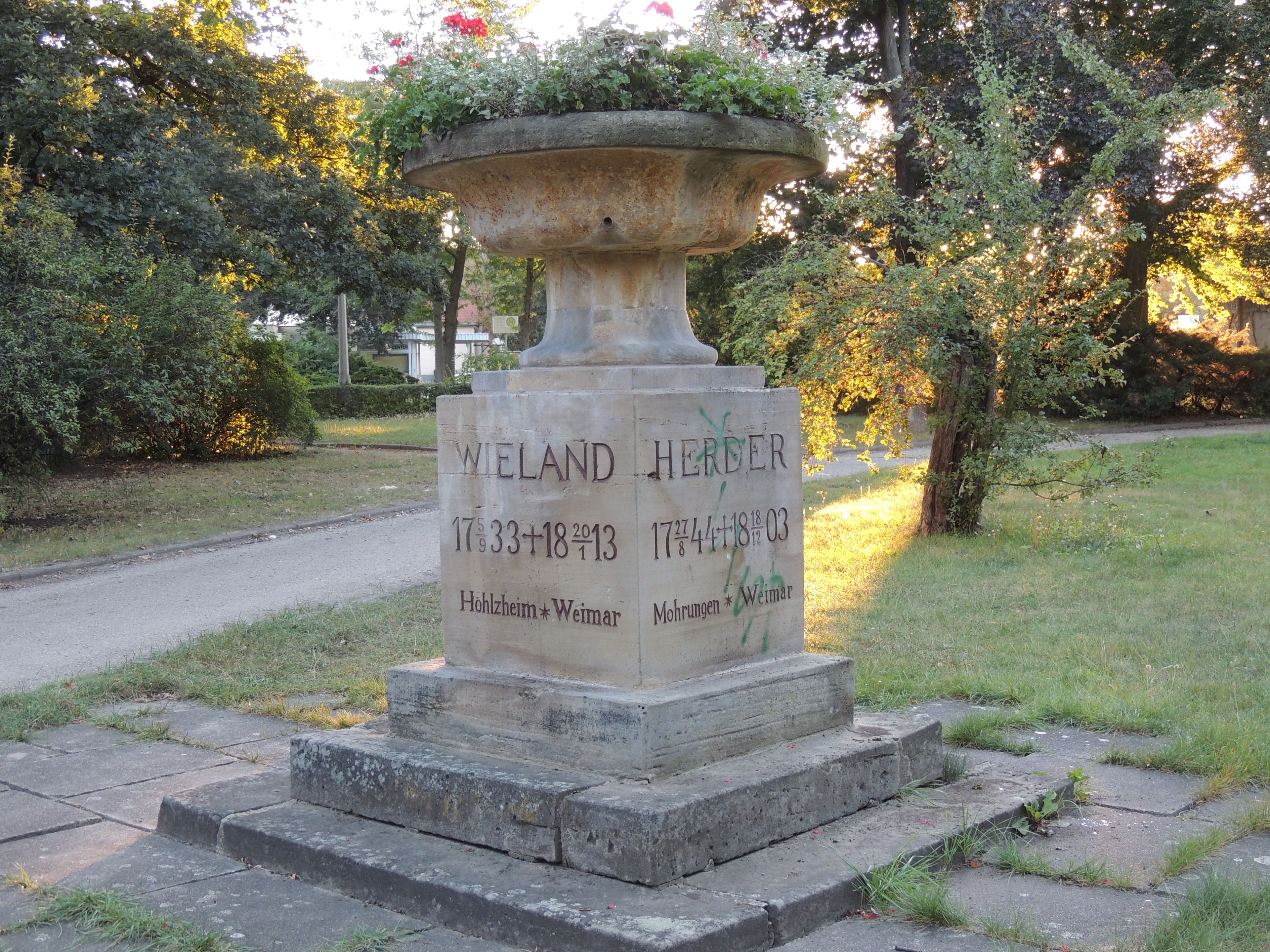 fdour poets' memorial stone