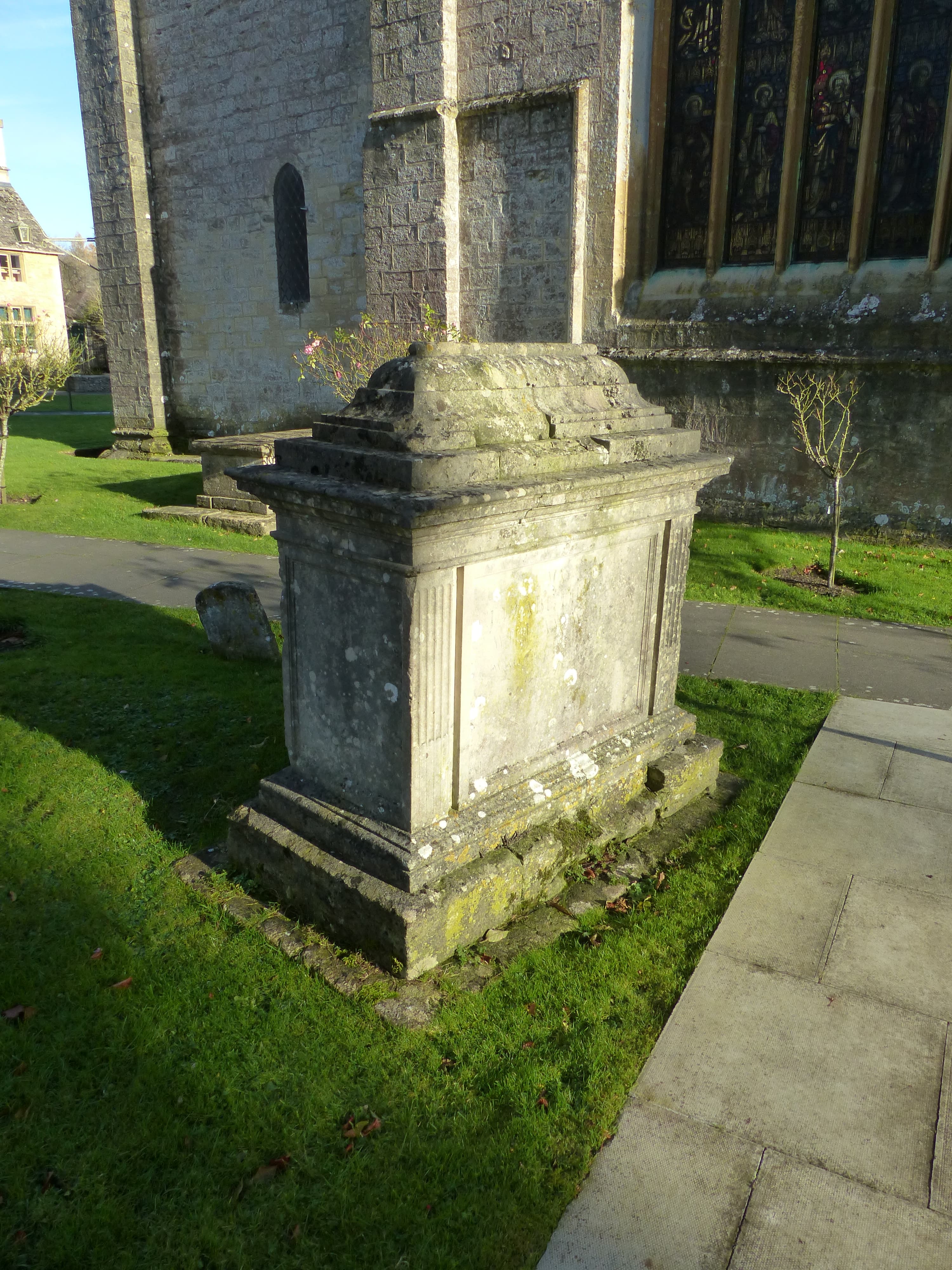 Willson monument in the churchyard approximately 4 metres west of nave to Church of St Mary